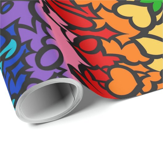 Rainbow Pride Squiggle Geschenkpapier (Rolleneckpunkt)