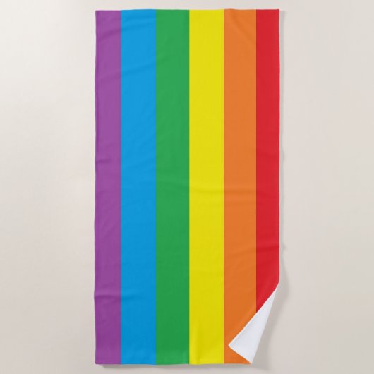 "Rainbow Pride" Strandtuch (Vorderseite)