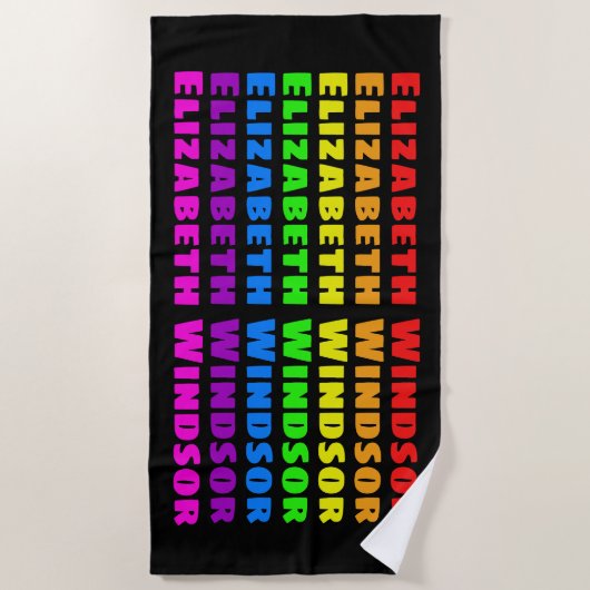 Rainbow Pride Strandtuch (Vorderseite)