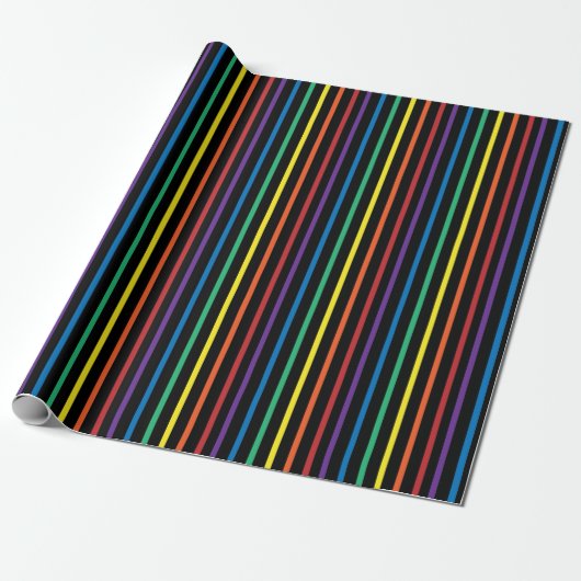 Rainbow Pride Stripe Wrapping Paper Geschenkpapier (Ungerollt)