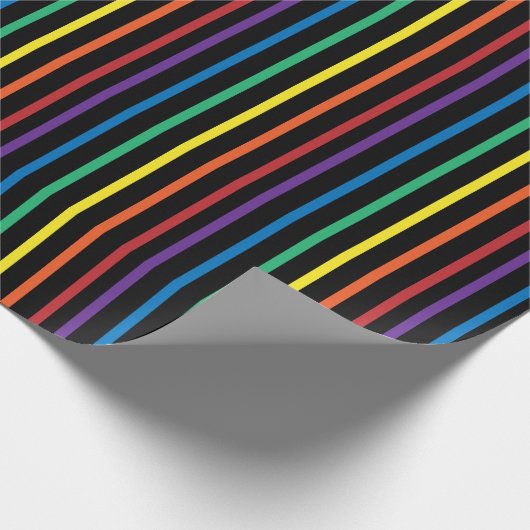 Rainbow Pride Stripe Wrapping Paper Geschenkpapier (Ecke)