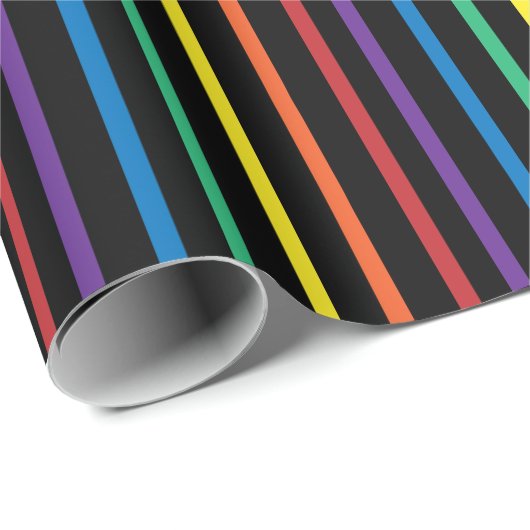 Rainbow Pride Stripe Wrapping Paper Geschenkpapier (Rolleneckpunkt)