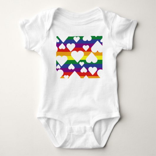 Rainbow Pride T-Shirt Baby Strampler (Vorderseite)