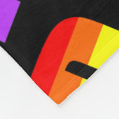 Rainbow Pride Text Art auf benutzerdefinierter sch Fleecedecke (Ecke)