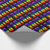 Rainbow Pride Text Art auf benutzerdefinierter sch Geschenkpapier (Ecke)