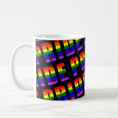 Rainbow Pride Text Art auf benutzerdefinierter sch Kaffeetasse (Links)