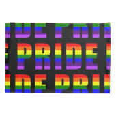 Rainbow Pride Text Art auf benutzerdefinierter sch Kissenbezug (Rückseite)