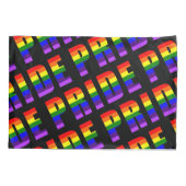 Rainbow Pride Text Art auf benutzerdefinierter sch Kissenbezug (Rückseite)