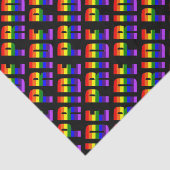 Rainbow Pride Text Art auf benutzerdefinierter sch Seidenpapier (Ausschnitt)