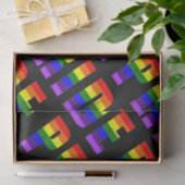 Rainbow Pride Text Art auf benutzerdefinierter sch Seidenpapier (Geschenk)