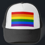 Rainbow Pride Truckerkappe<br><div class="desc">Die Regenbogenflagge repräsentiert das Diversity von Schwulen und Lesben auf der ganzen Welt. In der ursprünglichen 8-Farben Version stand Rosa für Sexualität,  rot für Leben,  orange für Heilung,  gelb für die Sonne,  grün für die Natur,  türkis für Kunst,  indigo für Harmonie und violett für Geist.</div>