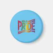 Rainbow Pride typographic - Bold LGBTQ+-Anweisung Magnet (Vorne)