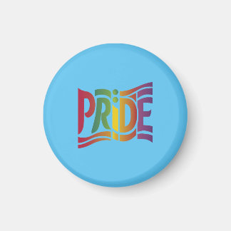 Rainbow Pride typographic - Bold LGBTQ+-Anweisung Magnet