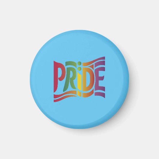 Rainbow Pride typographic - Bold LGBTQ+-Anweisung Magnet (Vorne)