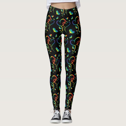 Rainbow Pride Valentine Leggings (Vorderseite)