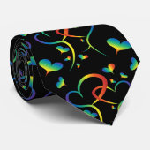 Rainbow Pride Valentine Neck Tie Krawatte (Gerollt)