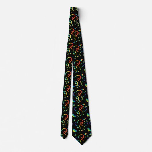 Rainbow Pride Valentine Neck Tie Krawatte (Rückseite)