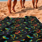 Rainbow Pride Valentine  Strandtuch