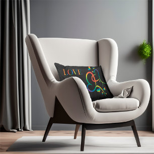 Rainbow Pride Valentine Throw Kissen