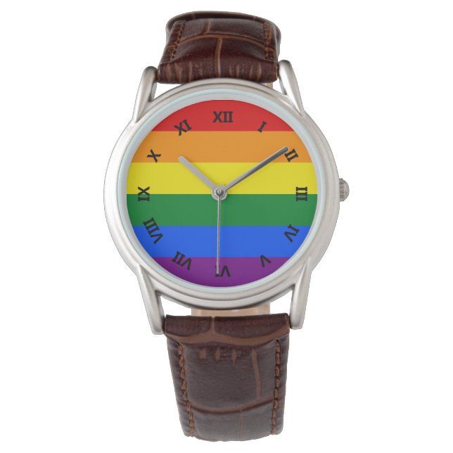 Rainbow Pride Watch Armbanduhr (Vorderseite)