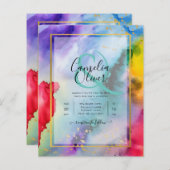 RAINBOW PRIDE WEDING INVITATION Tinte LeahG (Vorne/Hinten)