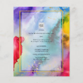 RAINBOW PRIDE WEDING INVITATION Tinte LeahG (Rückseite)