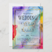 RAINBOW PRIDE WEDING INVITATION Tinte LeahG