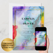 RAINBOW PRIDE WEDING INVITATION Tinte LeahG Einladung