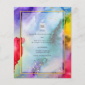 RAINBOW PRIDE WEDING INVITATION Tinte LeahG Flyer (Hinten)