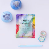 RAINBOW PRIDE WEDING INVITATION Tinte LeahG Flyer (Einzeln)