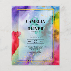 RAINBOW PRIDE WEDING INVITATION Tinte LeahG Flyer