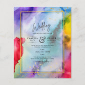 RAINBOW PRIDE WEDING INVITATION Tinte LeahG Flyer (Vorne)
