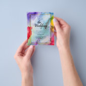 RAINBOW PRIDE WEDING INVITATION Tinte LeahG Flyer (Gruppe)