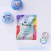 RAINBOW PRIDE WEDING INVITATION Tinte LeahG Flyer (Einzeln)