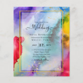 RAINBOW PRIDE WEDING INVITATION Tinte LeahG Flyer (Vorne)