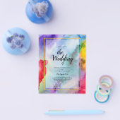 RAINBOW PRIDE WEDING INVITATION Tinte LeahG Flyer (Einzeln)