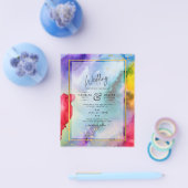 RAINBOW PRIDE WEDING INVITATION Tinte LeahG Flyer (Einzeln)
