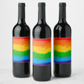 Rainbow Pride Weinetikett - farbenfrohe Flaschenau (Flaschen)