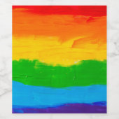 Rainbow Pride Weinetikett - farbenfrohe Flaschenau (Einzelnes Label)