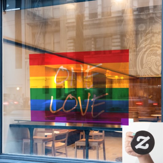 Rainbow Pride Window Fensteraufkleber (Café-Fenster)