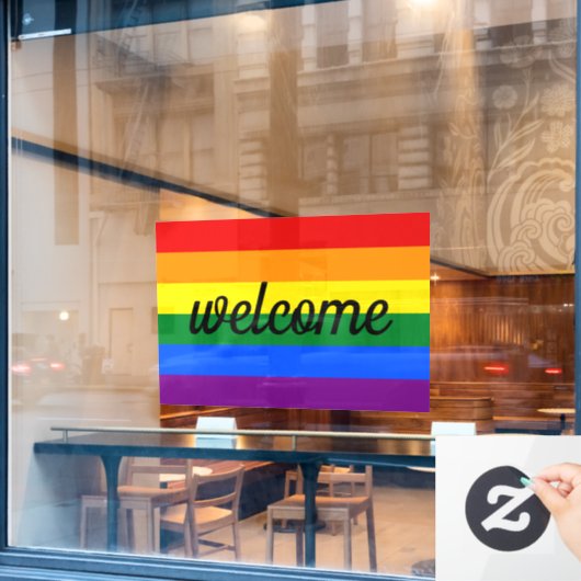 Rainbow Pride Window Fensteraufkleber (Café-Fenster)