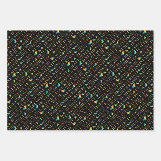 Rainbow Pride Wrapping Paper Sheets Geschenkpapier Set (Vorderseite 3)
