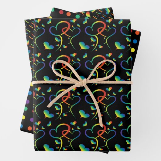 Rainbow Pride Wrapping Paper Sheets Geschenkpapier Set (Beispiel)