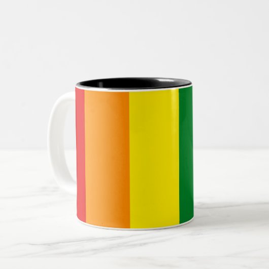 Rainbow Pride Zweifarbige Tasse (Vorderseite Links)