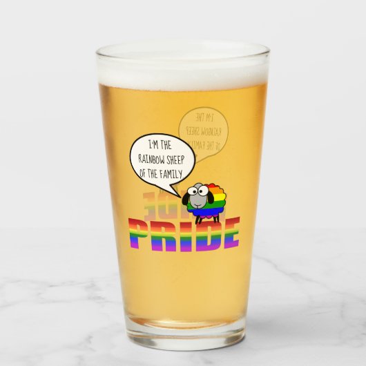 Rainbow Priep Glass Tumbler (Vorne (Gefüllt))