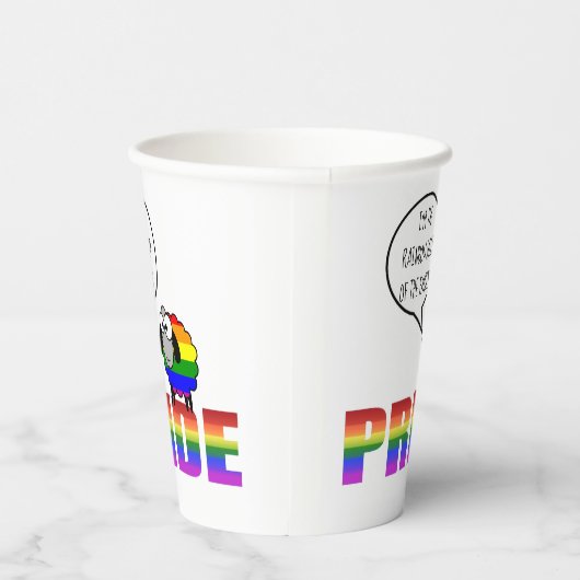 Rainbow Priep Sheep 8oz Paper Cup Pappbecher (Rechts)