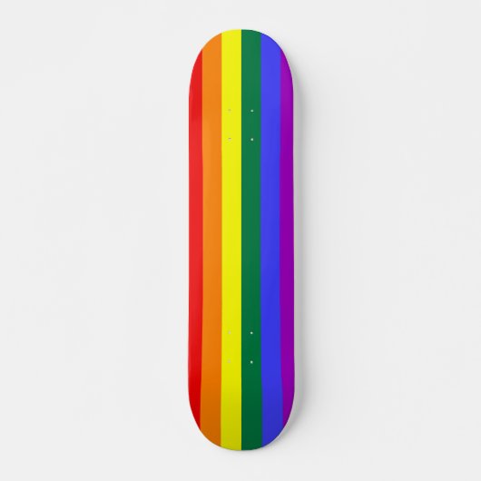 Rainbow Prilag Flag 7 1/8" Skateboard (Vorne)