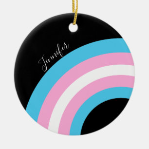 Rainbow Prilag-Flag für Transgender Keramik Ornament