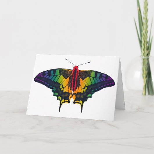 Rainbow Prilag Frack Butterfly Karte (Vorderseite)