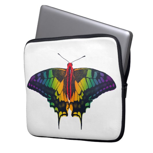 Rainbow Prilag Frack Butterfly Laptopschutzhülle (Vorderseite Links)